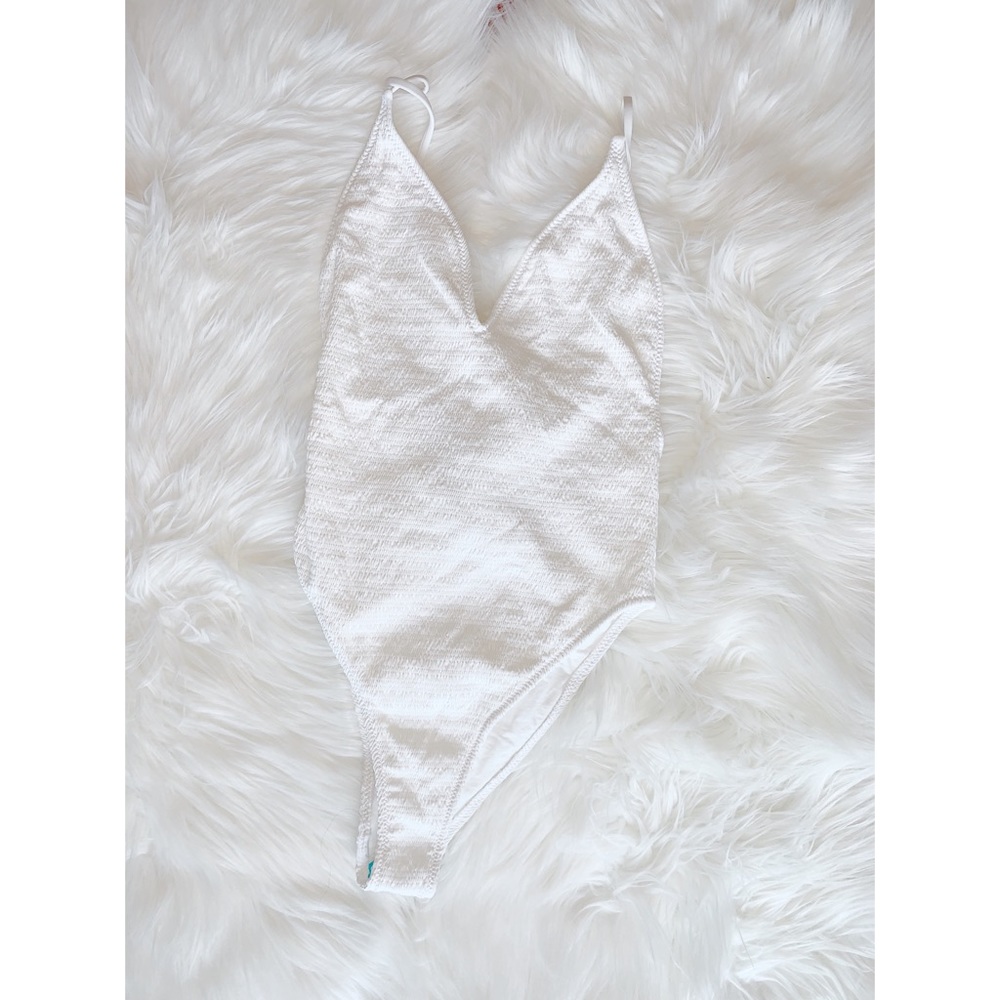 Zara White Swin Suit Body Suit - Small
